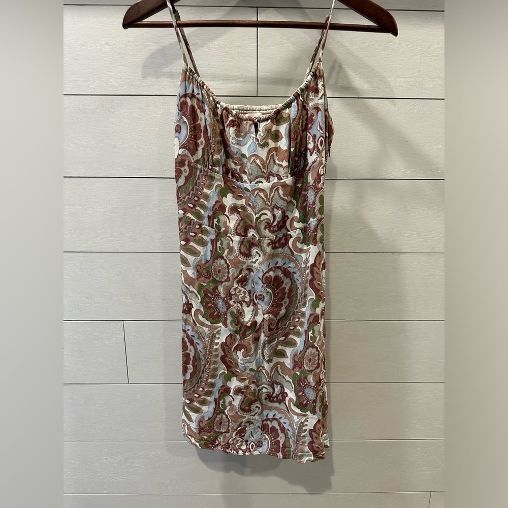 Wilfred Artizia Paisley Spaghetti Strap Dress- size 8